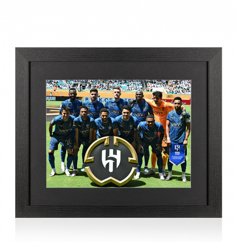 UNSIGNED Al-Hilal Photo In Black Wooden Frame: 2025 FIFA Club World Cup Squad