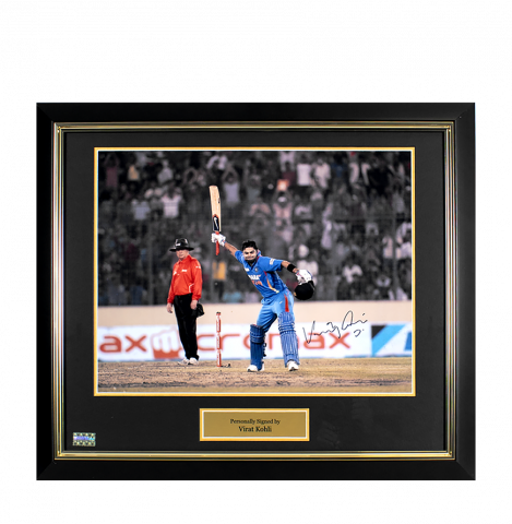 Virat Kohli Signed and Framed India Photo: Cricket Legend