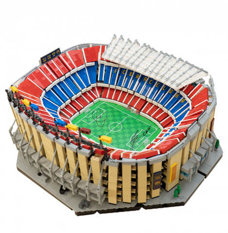 Lionel Messi & Xavi Official FC Barcelona Signed LEGO® Camp Nou Set