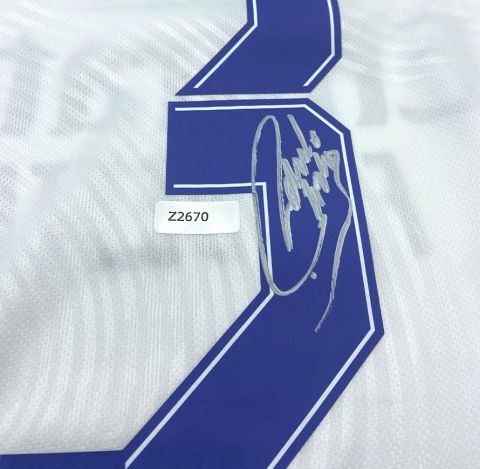 WAREHOUSE SECONDS Roberto Carlos Back Signed Real Madrid 2021-22 Home Shirt - Grade C