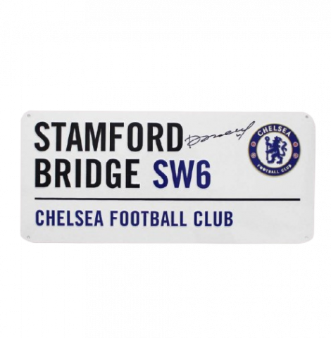 WAREHOUSE SECONDS Didier Drogba Signed Stamford Bridge Roadsign GRADE A