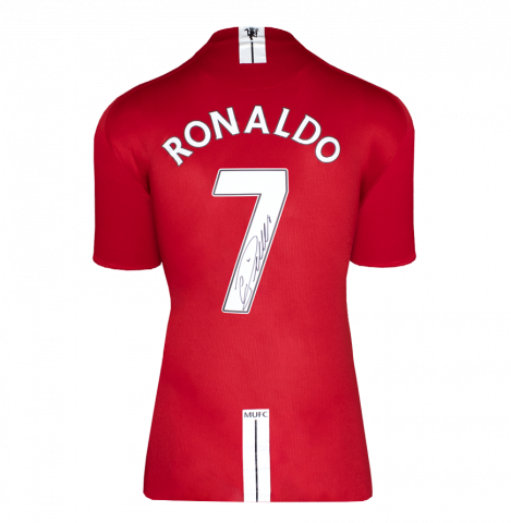 WAREHOUSE SECONDS Cristiano Ronaldo Back Signed Manchester United 2007-09 Home Shirt - Grade C