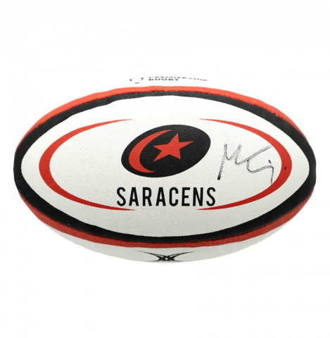 WAREHOUSE SECONDS Maro Itoje Signed Saracens Rugby Ball - Grade C
