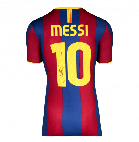WAREHOUSE SECONDS Lionel Messi Back Signed FC Barcelona 2010-11 Home Shirt - Grade A