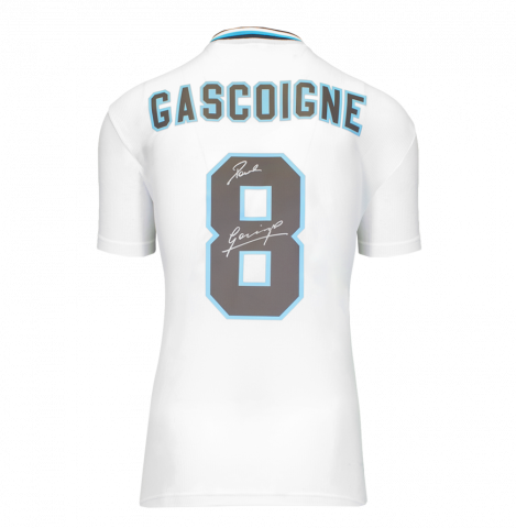 WAREHOUSE SECONDS Paul Gascoigne Back Signed England 1996 Home Shirt - Grade A
