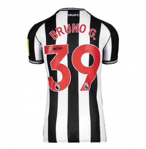 WAREHOUSE SECONDS Bruno Guimaraes Back Signed Newcastle United 2023-24 Home Shirt - Grade C