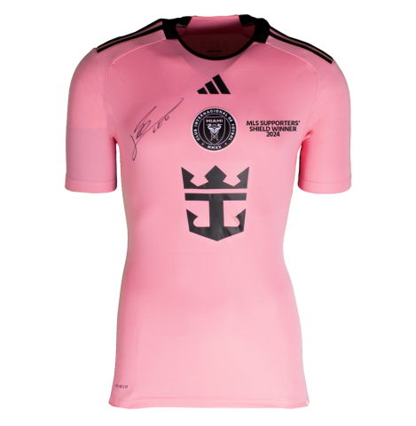WAREHOUSE SECONDS Lionel Messi Front Signed Inter Miami 2024 Home Shirt 2024 MLS Supporters Shield Winner - Grade C WAREHOUSE SECONDS Lionel Messi Front Signed Inter Miami 2024 Home Shirt 2024 MLS Supporters Shield Winner - Grade C