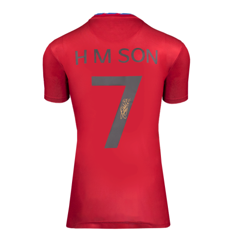 WAREHOUSE SECONDS Son Heung-min Back Signed Korea Republic Retro Home Shirt - Grade A WAREHOUSE SECONDS Son Heung-min Back Signed Korea Republic Retro Home Shirt - Grade A