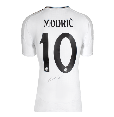WAREHOUSE SECONDS Luka Modric Back Signed Real Madrid 2024-25 Home Shirt - Grade A WAREHOUSE SECONDS Luka Modric Back Signed Real Madrid 2024-25 Home Shirt - Grade A