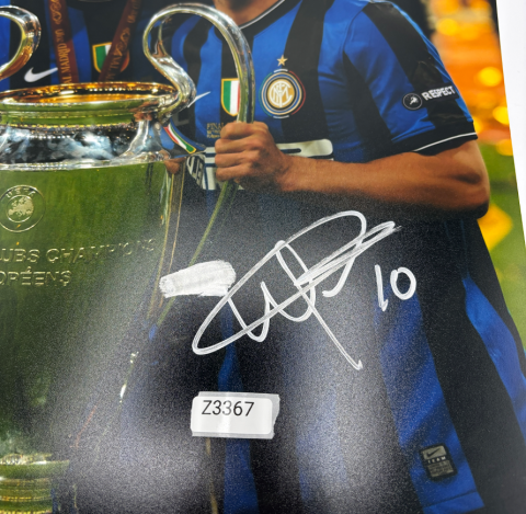 WAREHOUSE SECONDS Wesley Sneijder Signed Internazionale Photo: UEFA Champions League Winner - Grade D