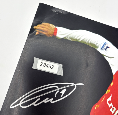 WAREHOUSE SECONDS Gilberto Silva Signed Arsenal Photo- In Action - Grade B