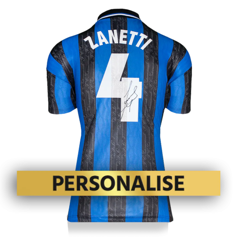 PRE-ORDER Javier Zanetti Signed and Personally Dedicated Inter Milan Home Shirt