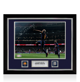 Andres Iniesta Official FC Barcelona Signed and Framed Photo: Iconic ...