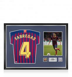 Cesc Fàbregas サイン入り写真 フレーム付き Signed Cesc Fabregas Signed Mounted Card + Photo Barcelona