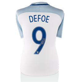 Jermain Defoe England Back Signed 2016-17 Home Shirt