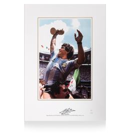 Diego Maradona Signed Argentina Photo 1986 FIFA World Cup Winner