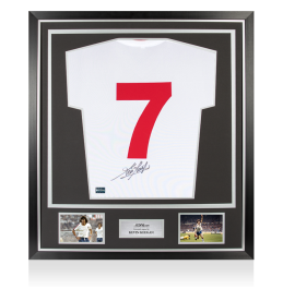 Kevin Keegan Back Signed England 1982-83 Home Shirt In Classic Frame