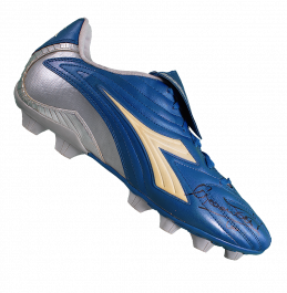 DIADORA イタリアサッカー審判協会支給品　ブルー XL roberto-baggio-signed-football