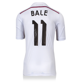 Gareth Bale Signed Real Madrid 2014-15 Home Shirt With Fan Style Numbers