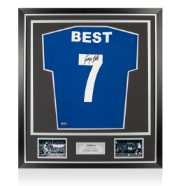 George Best Back Signed Retro Manchester United Away Shirt In Classic ...