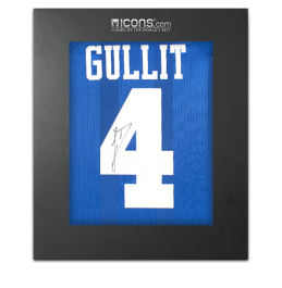 Ruud Gullit Back Signed Chelsea 1998 ECWC Shirt In Deluxe Packaging
