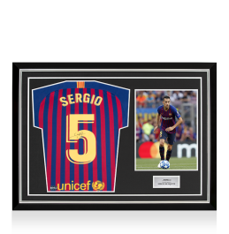 Sergio Busquets Back Signed FC Barcelona 2018-19 Home Shirt With Fan ...