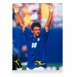 BAGGIOサイン入りユニフォーム バッジョ直筆サイン入りイタリア代表2004ホームユニフォーム