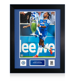 Didier Drogba Official Chelsea FC Signed and Framed Photo: 2012 UEFA ...