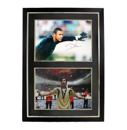 Dida Brazil & Gianluigi Buffon Italy Signed Photos In Dual Photo Frame