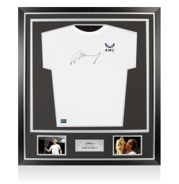 Andy Murray Signed White Castore AMC Tennis Shirt In Classic Frame