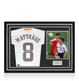Lothar Matthaus Back Signed Germany 1998-00 Home Shirt In Hero