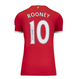 Wayne Rooney Back Signed Manchester United 2021-22 Home Shirt