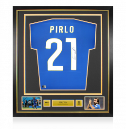 Andrea Pirlo 直筆サイン入り写真パネルBBM刻印　14/30 Andrea Pirlo Official 2014 FIFA World Cup™ Back Signed and