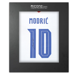Luka Modric Back Signed Croatia 2020-21 Home Shirt with Fan Style ...