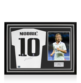Luka Modric Back Signed Real Madrid 2022-23 Home Shirt In Hero