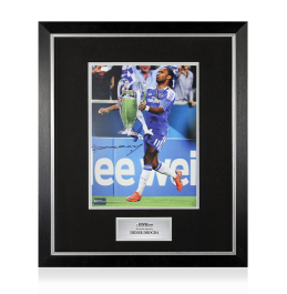 Didier Drogba Signed Chelsea Photo In Premium Photo Frame: UEFA ...