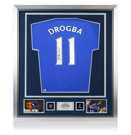 Didier Drogba Official UEFA Champions League Back Signed and Framed ...