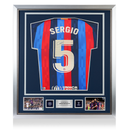 Sergio Busquets Official UEFA Champions League Back Signed and Framed ...