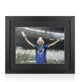 Marco Materazzi Signed Italy Photo In Black Wooden Frame: 2006