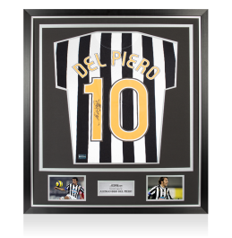 Alessandro Del Piero Back Signed Juventus Retro Home Shirt With