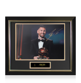 Lionel Messi Official Ballon d'Or™ Signed and Framed Photo: 2023 Ballon
