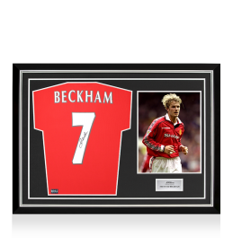 Sir David Beckham Back Autographed Manchester United 1999 Home Jersey ...