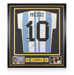Lionel Messi Official 2022 FIFA World Cup™ Back Signed and Framed