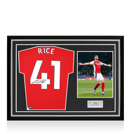 Declan Rice Back Signed Arsenal 2024-25 Home Shirt with Fan Style ...