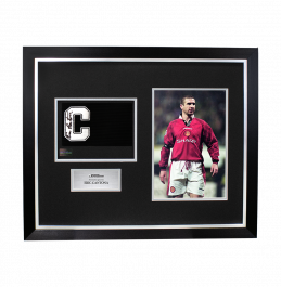 Eric Cantona Signed and Framed Captains Armband