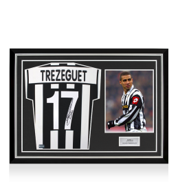 David Trezeguet Back Signed Juventus 2001-02 Home Shirt In Hero Frame ...