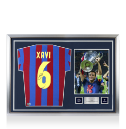 Xavi Official UEFA Champions League Back Signed and Hero Framed FC ...