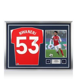 Ethan Nwaneri Official UEFA Champions League Back Signed and Hero
