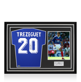 David Trezeguet Back Signed France 2024 Home Shirt In Hero Frame: Option 1