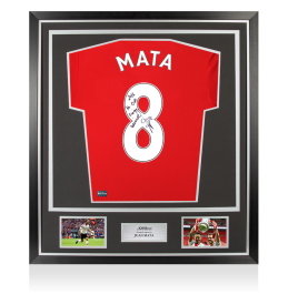 Juan Mata Back Signed Manchester United 2015-16 Home Shirt: